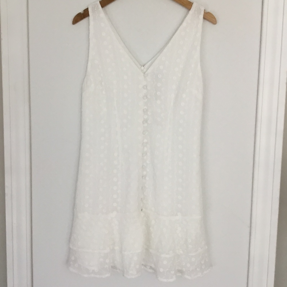 White Floral Button-Down Dress by BB DAKOTA